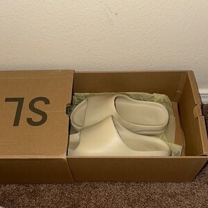 Tan Yeezy slides